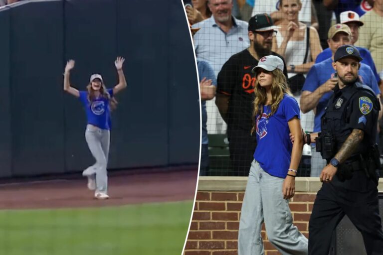 Fan gets onto field, dances around before last out of Cubs-Orioles game in bizarre scene