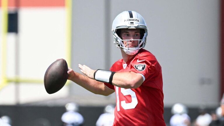 Fernando Mendoza already made a jump from what he was doing at mandatory minicamp to the first day of training camp
