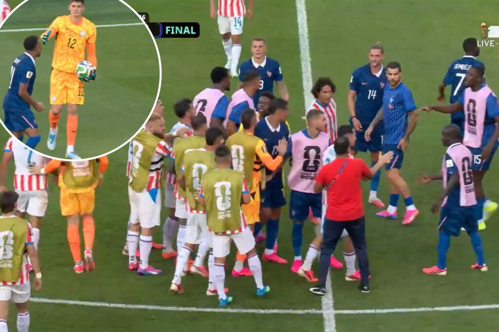 France-Paraguay scrum breaks out at World Cup after Kylian Mbappe handshake snub