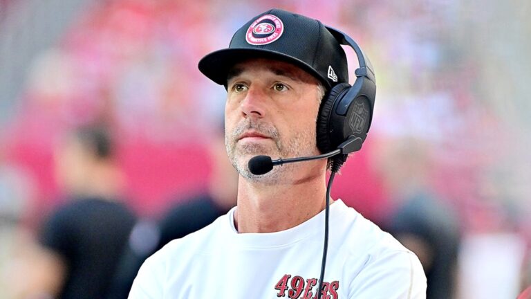 How will Kyle Shanahan's absence affect the 49ers on the field?