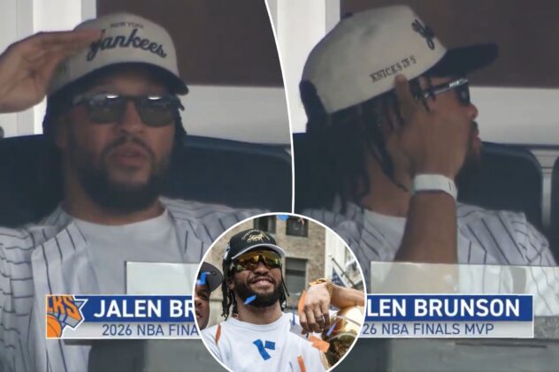 Jalen Brunson takes in Yankees game — and makes Knicks NBA championship reminder