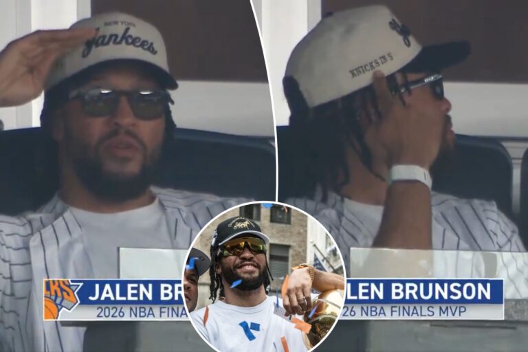 Jalen Brunson takes in Yankees game — and makes Knicks NBA championship reminder