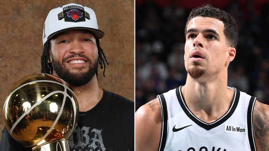 Jalen Brunson's Knicks status on full display as he walks in venue with wife while Nets star checks guest list