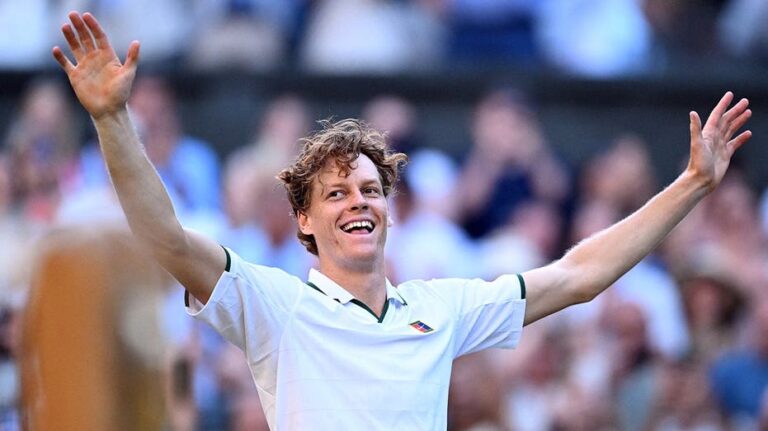 Jannik Sinner tops Alexander Zverev in four sets to defend his Wimbledon crown again in London