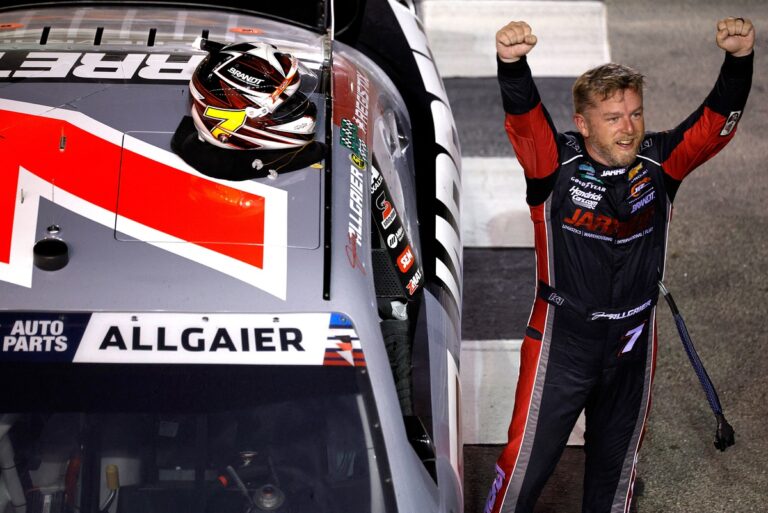 Justin Allgaier wins mad Atlanta O'Reilly race after double overtime and four red flags