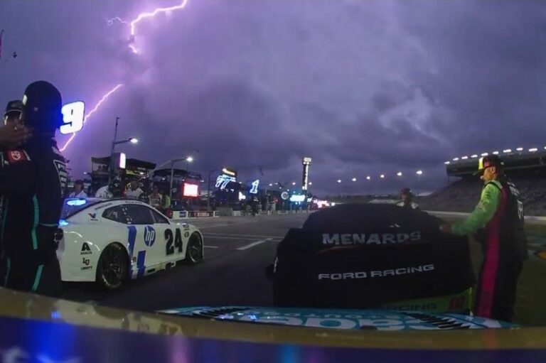 Lightning and rain stops NASCAR Cup Atlanta race just before halfway