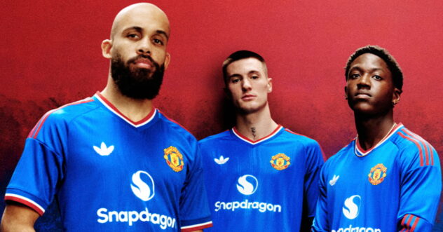 Manchester United kit 26/27: Full details of new blue away shirt and strip, confirmed cost and how to buy as Bryan Mbeumo, Kobbie Mainoo, Benjamin Sesko and Jess Park pose for photos in jersey