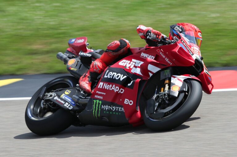 MotoGP German GP: Marc Marquez tops Friday practice as Ducati edges out Aprilia
