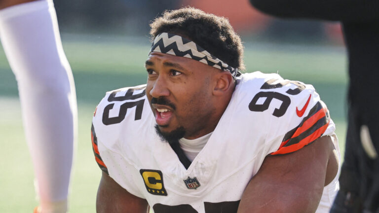 Myles Garrett's social media post adds more fuel to Aaron Donald comeback rumors