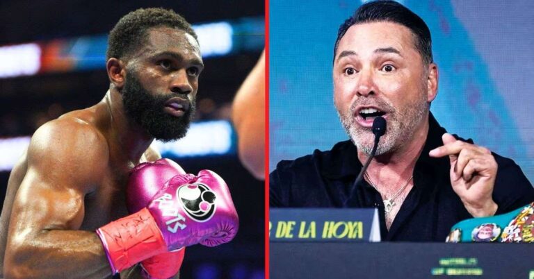 Oscar De La Hoya sums up Jaron Ennis' performance against Zayas as he calls for Vergil Ortiz fight