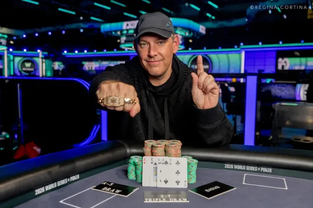 Patrick Stacey’s Dedication Delivers First WSOP Bracelet in $2,500 Mixed Triple Draw Lowball
