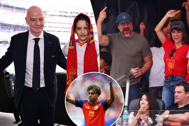Penelope Cruz, Javier Bardem and Rosalía watch Spain crush Austria at World Cup