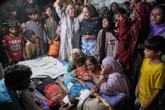 Roof of tutoring center collapses in eastern Pakistan, killing at least 14 children, police say
