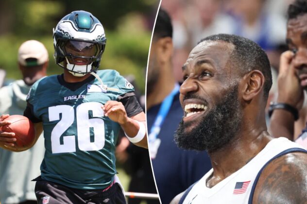 Saquon Barkley makes his 76ers pitch to LeBron James: ‘You’ll be remembered forever’