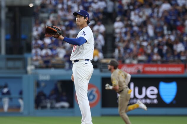 Shohei Ohtani removed from Dodgers comeback win over Padres with bicep tightness
