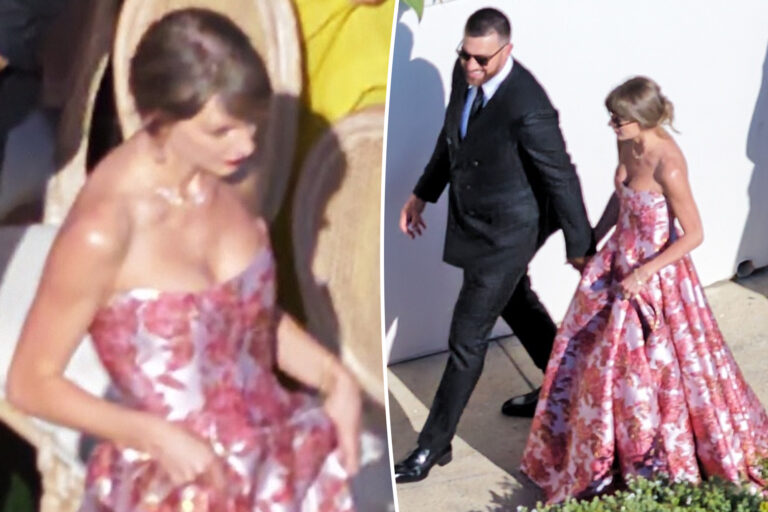 Taylor Swift is pretty in pink at JuJu Smith-Schuster’s wedding one week after marrying Travis Kelce