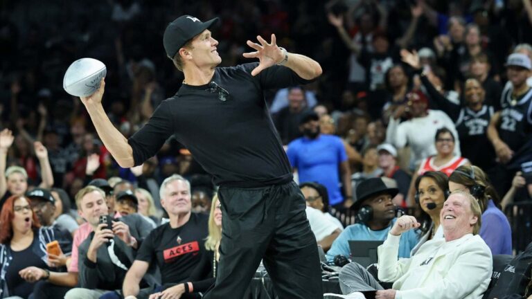Tom Brady has ‘still got it’ after impressing fans at WNBA game with Raiders owner Mark Davis