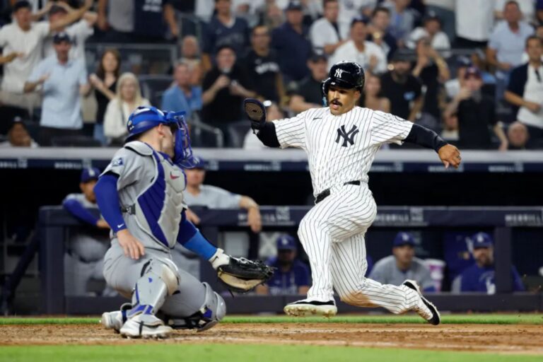 Trent Grisham gets thrown out at plate as familiar Yankees-Dodgers story unfolds again