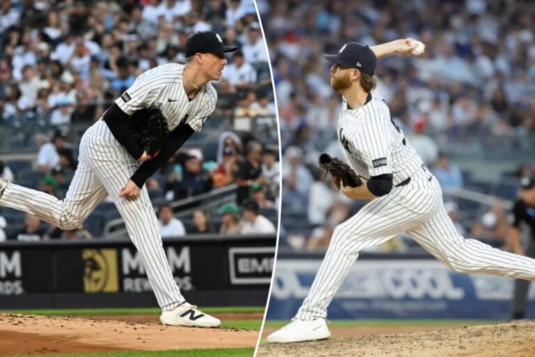 Yankees relievers quiet Dodgers lineup to salvage doubleheader split after Aaron Boone’s Game 1 sacrifice
