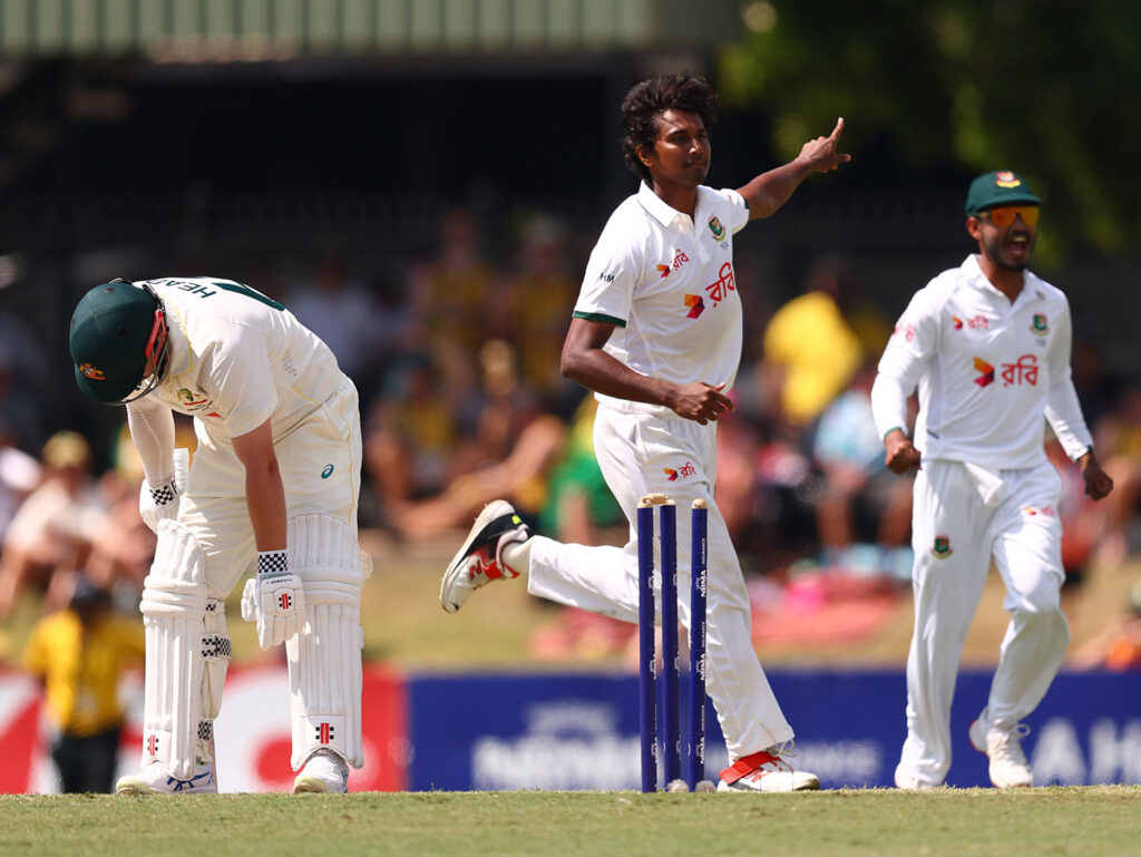 Bangladesh chip away to keep famous victory in sight