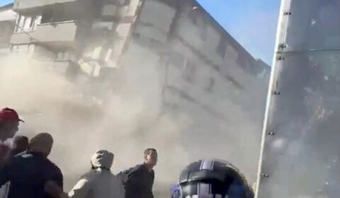 Colombia building collapses on camera as earthquake brings death, destruction