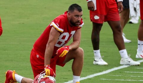 Fans stunned at Travis Kelce’s training camp physique after nuptials to Taylor Swift