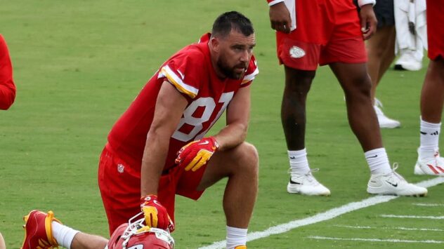 Fans stunned at Travis Kelce's training camp physique after nuptials to Taylor Swift