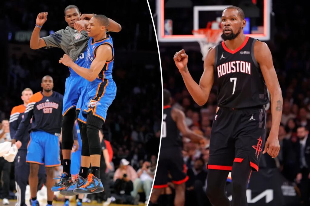 Kevin Durant delivers heartfelt message towards Russell Westbrook, left ‘inspired’