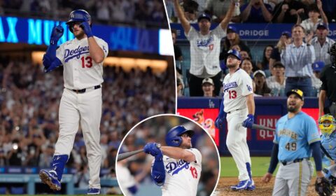 Max Muncy becomes Dodger Stadium home run king in loss to Brewers