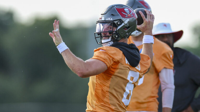 NFC Notes: Baker Mayfield, Chris Olave, Buccaneers, Falcons, Saints