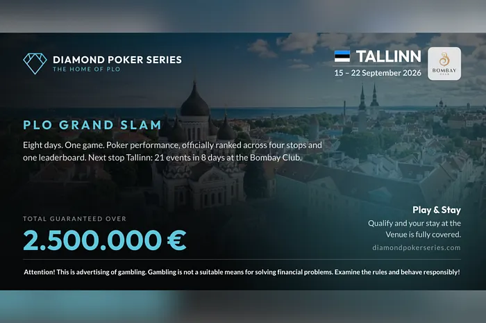 PLO Grand Slam Tallinn Schedule: €2M+ GTD & Free Stay Deals