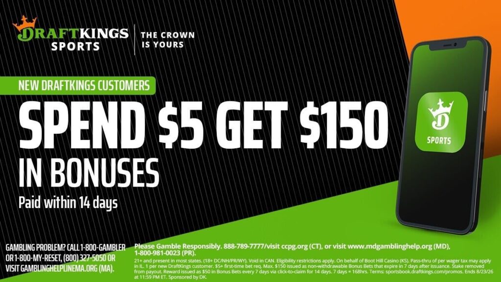 Use DraftKings promo code to get $150 bonus bets by targeting NFL preseason Week 1, MLB, UFC 330 on Saturday