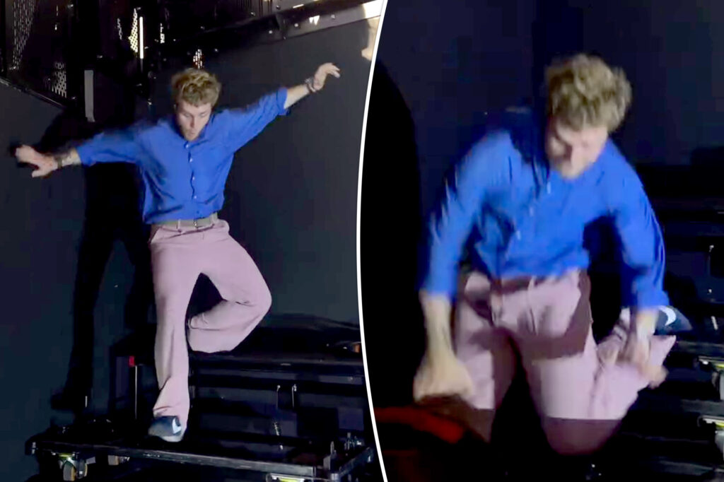 Alex Warren takes hard fall during concert: ‘They told me to break a leg’