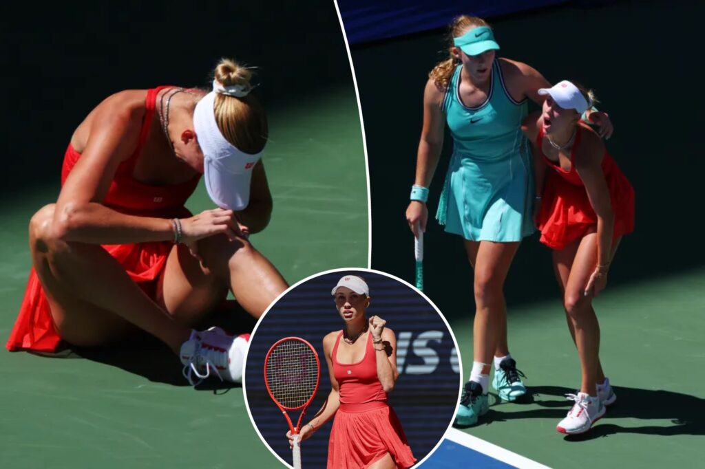 Anastasia Potapova’s impressive US Open run ends in tears after heartbreaking injury