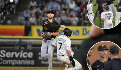 Benches clear in Pirates-White Sox game after elbow thrown: ‘What the f–k is the matter with you?’