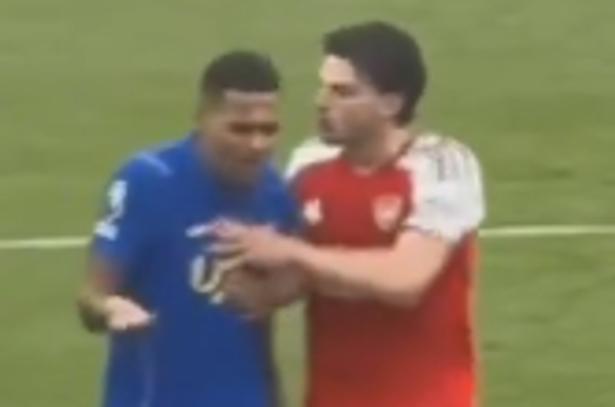 Declan Rice apology missed by TV cameras as Arsenal star left shaking his head