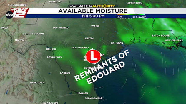 Edouard’s remnants to bring a few showers, then we’ll get a hot Labor Day weekend