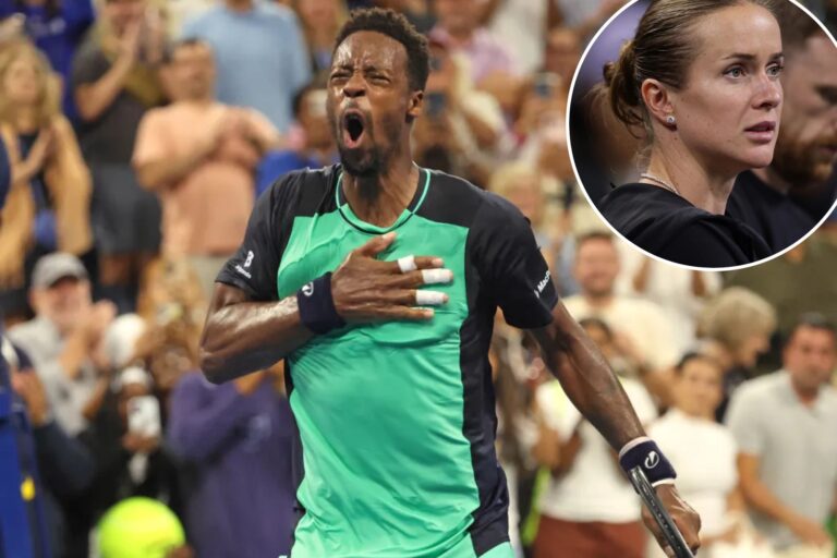 Gael Monfils shares emotional moment with tennis-star wife after making US Open history on birthday