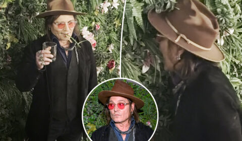 Johnny Depp eats decorative plant at Las Vegas party in bizarre video