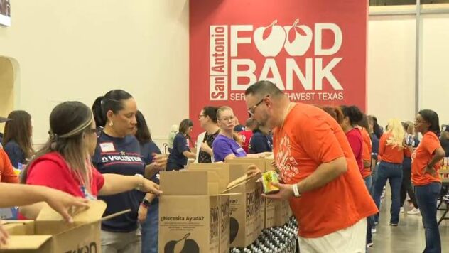 More than 300 San Antonio employees volunteer at Food Bank for Hunger Action Month