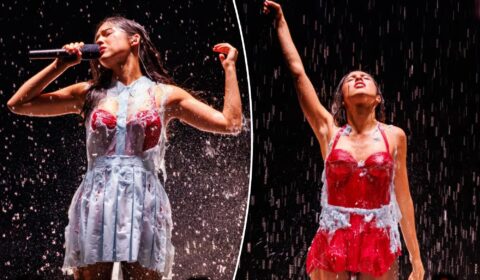 Olivia Rodrigo’s dress melts off her body onstage during ‘Unraveled Tour’ concert in Connecticut
