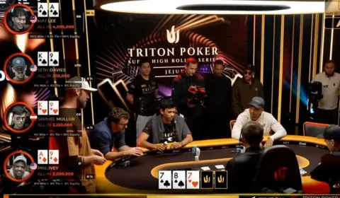 Phil Ivey Runs Into Aces in Wild Four-Way All In Deep in High Roller