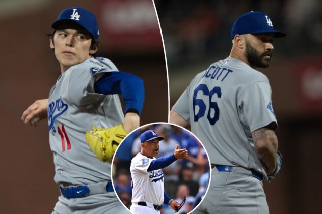 Roki Sasaki, Tanner Scott look like Dodgers’ playoff bullpen anchors