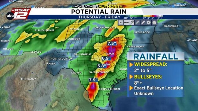 San Antonio’s highest chance for flooding is Thursday & Thursday night