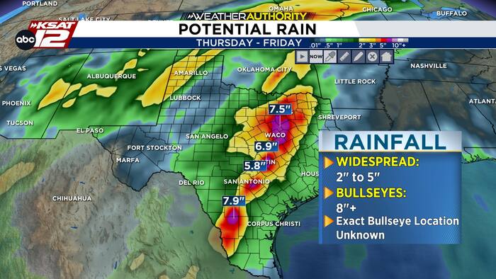San Antonio’s highest chance for flooding is Thursday & Thursday night