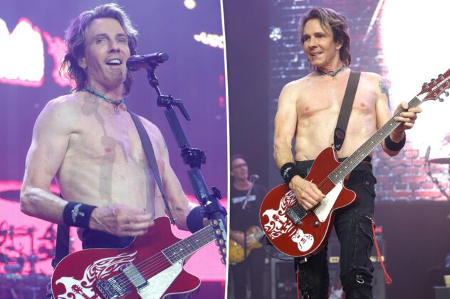 Shirtless Rick Springfield, 77, shows off toned body during Las Vegas concert