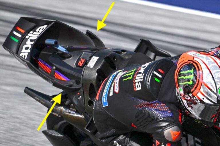 This is the new tail section that Marco Bezzecchi debuted on the Aprilia