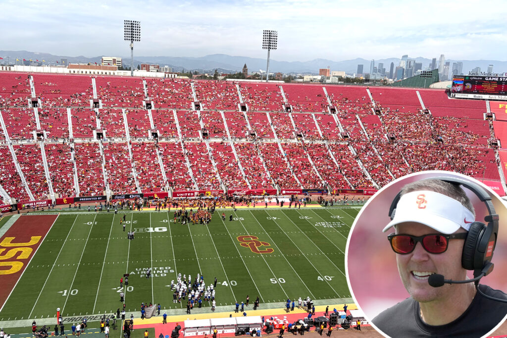 USC coach Lincoln Riley rails against ‘false narrative’ over attendance