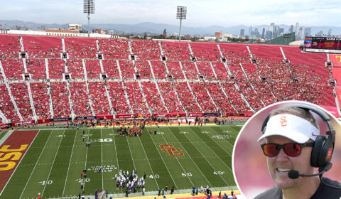 USC coach Lincoln Riley rails against ‘false narrative’ over attendance