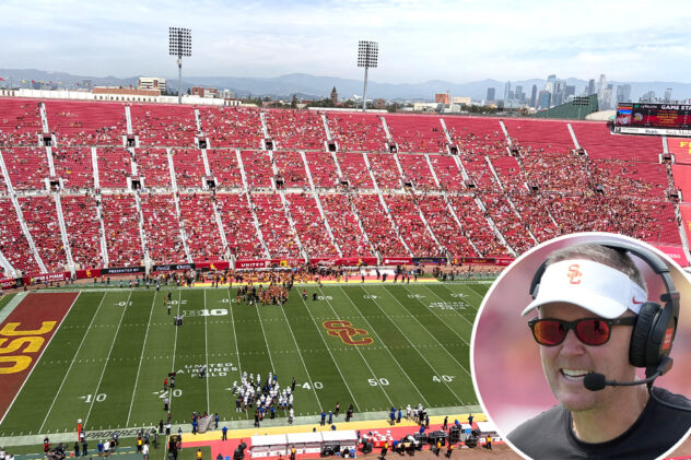 USC coach Lincoln Riley rails against ‘false narrative’ over attendance